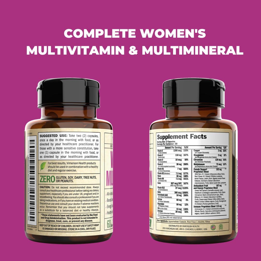 Multivitamin for Women - Womens Multivitamin & Multimineral Supplement Vimerson Health