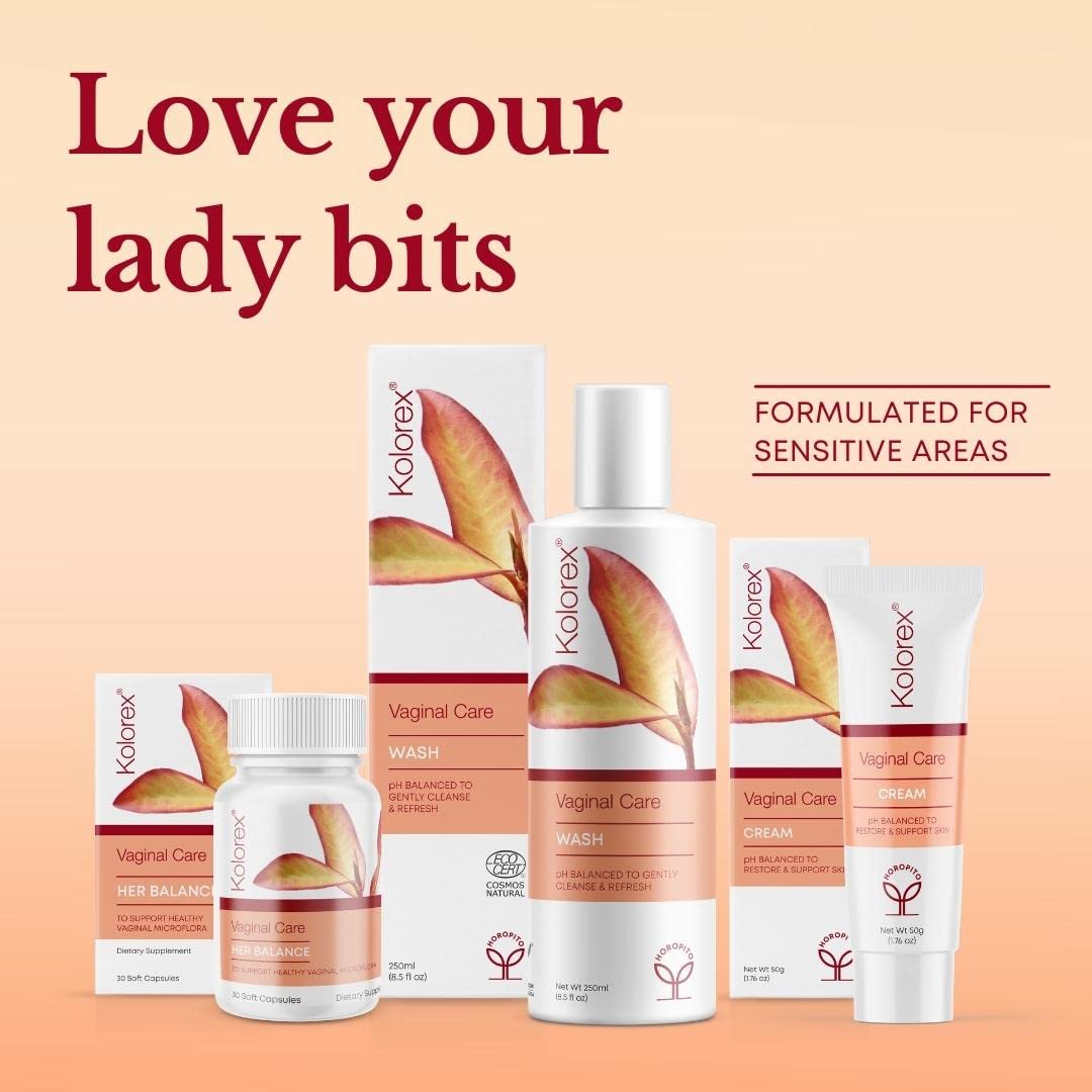 Kolorex® Vaginal CareCream, Natural Herbs soothes Intimate Areas, Replenish Sensitive Skin. Kolorex