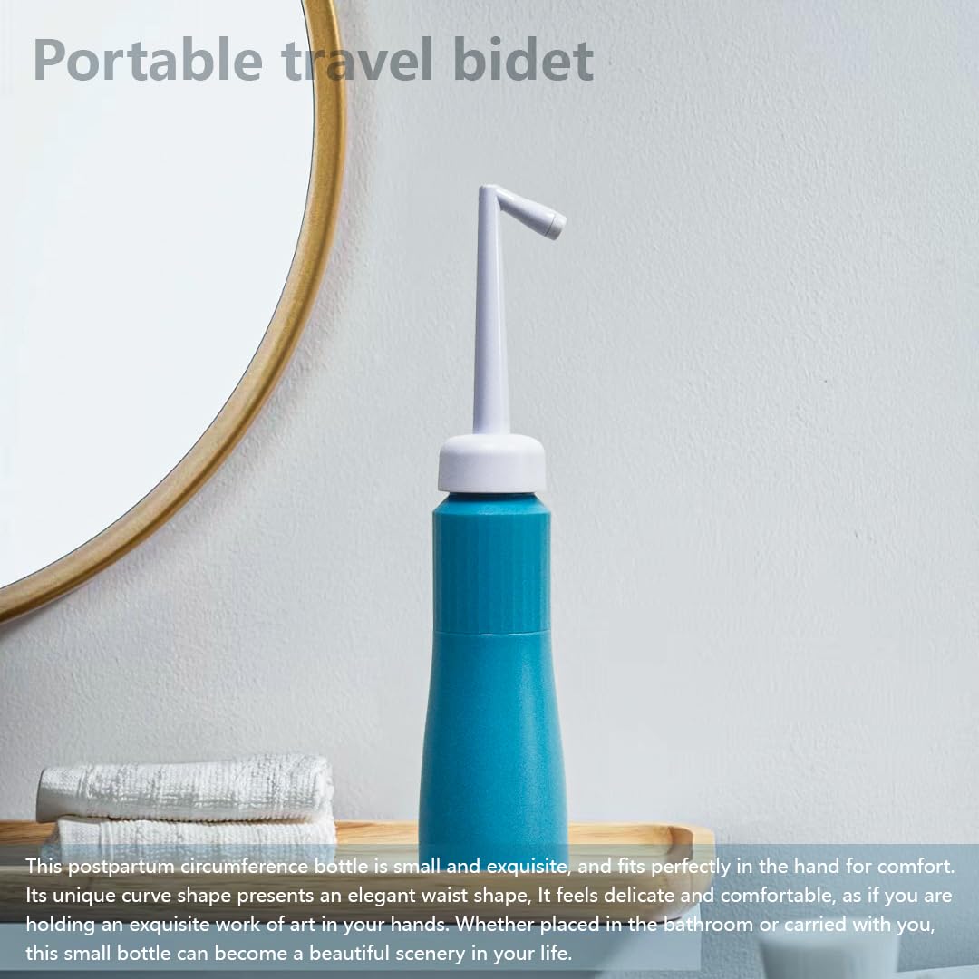 Portable 11.8 Oz Bidet, Feminine Care Irrigator, Retractable Nozzle Travel Bidet with 60° Elbow XYJunTech