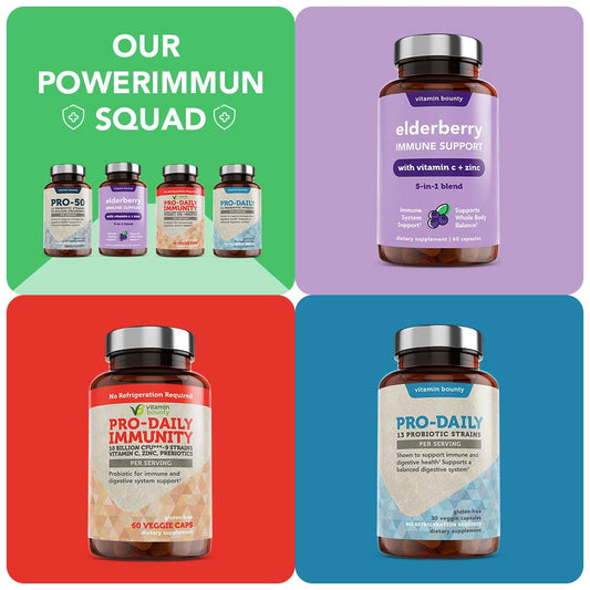 Vitamin Bounty Pro-50 Probiotics Supplement- 13 Probiotic Strains, Gut Health