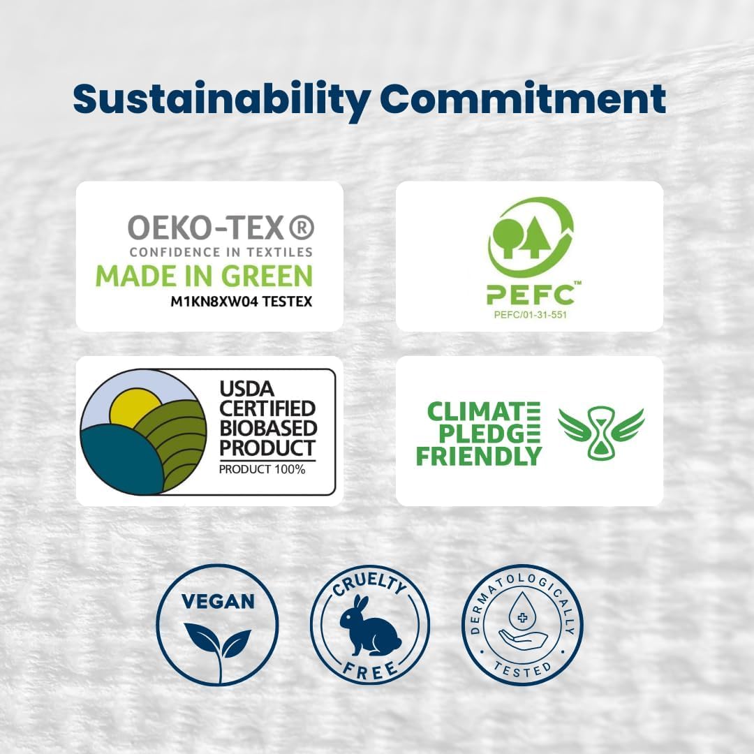 Clean Skin Club Clean Towels XL, 100% USDA Biobased Dermatologist Appr CLEAN SKIN CLUB