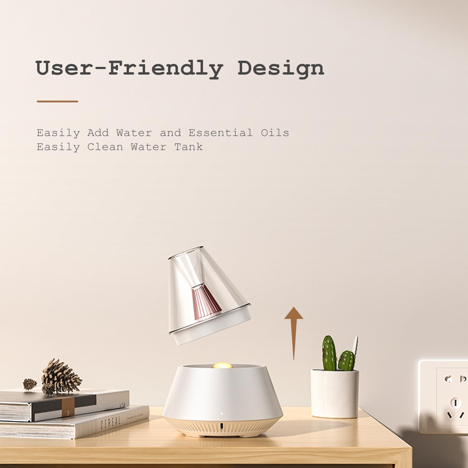 TriPro Essential Oils Aroma Diffuser,Portable Humidifier with Cool Mist and Warm Light Effect,Remote Control TriProC