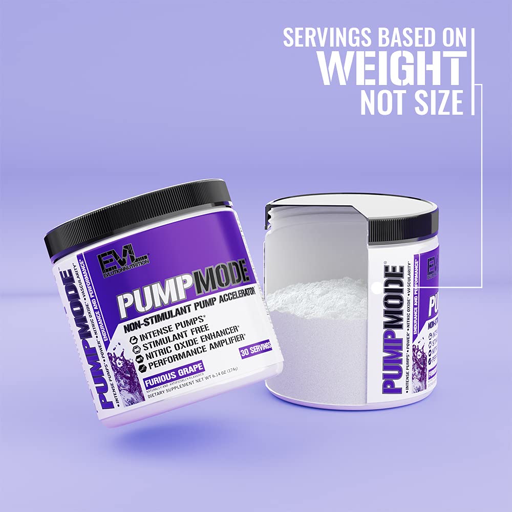 EVL PumpMode Nitric Oxide Supplement - Nitric Oxide Booster Pump Pre Workout Powder