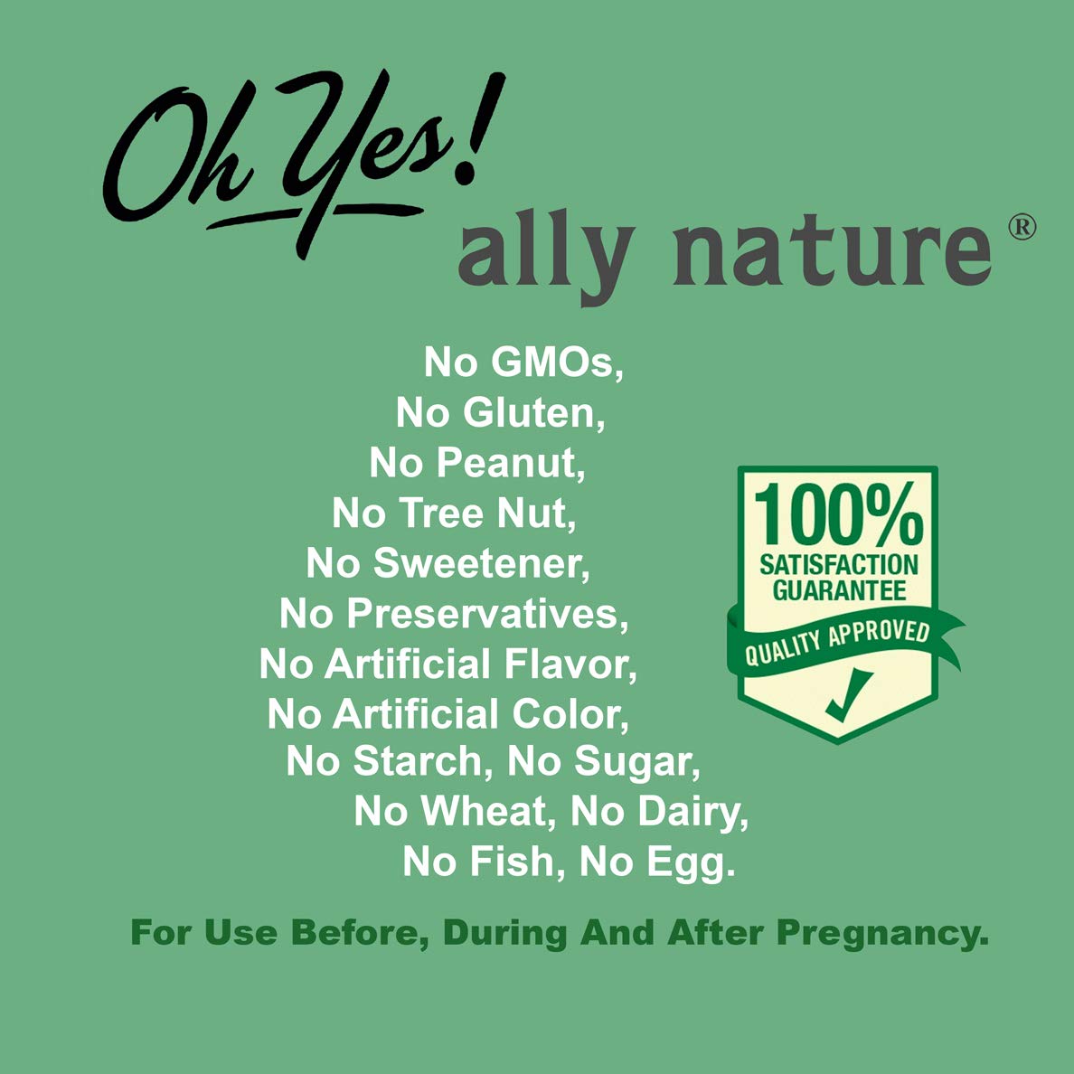 Ally Nature Vegan Prenatal DHA 440mg – Lutein 20mg For Pregnancy – Non-GMO Prenatal Multivitamin Ally Nature