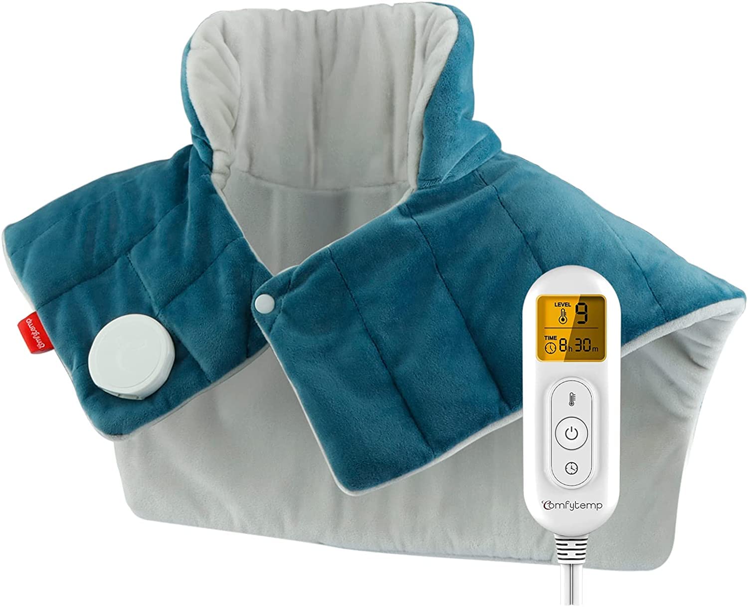 Weighted Heating Pad for Neck and Shoulders, Comfytemp 2.2lb Large Electric Heated Neck