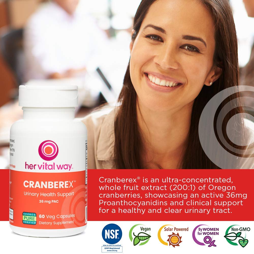 her vital way Cranberex - Cranberry Pills for Women and Men - Cranberry Supplement