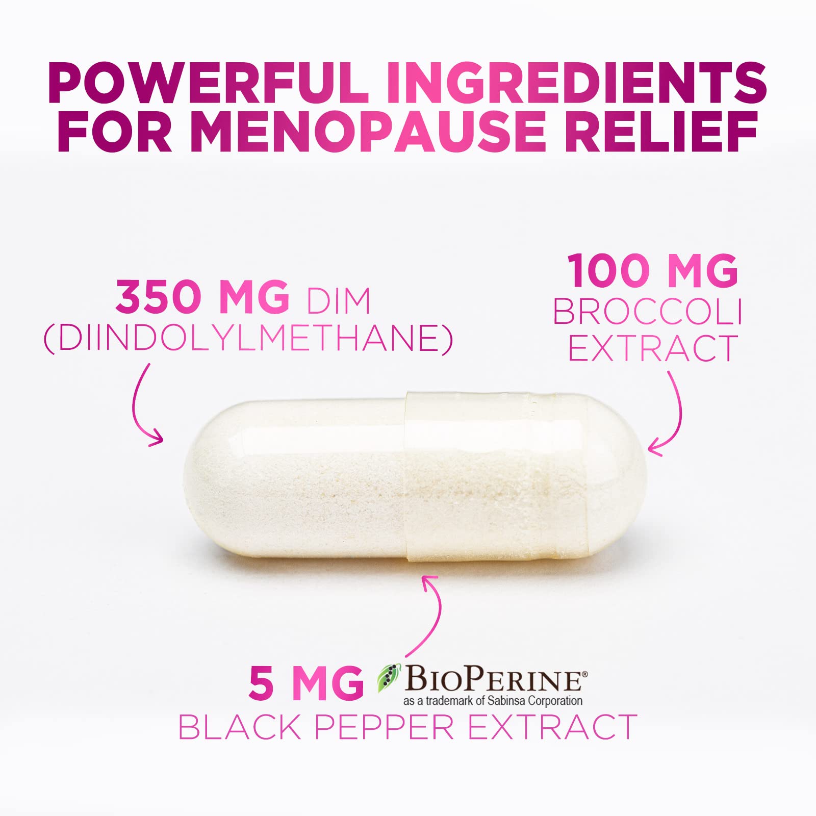 Nature's Glow Menopause Supplements for Women w/DIM - Menopause Relief Vitamins Nature's Glow