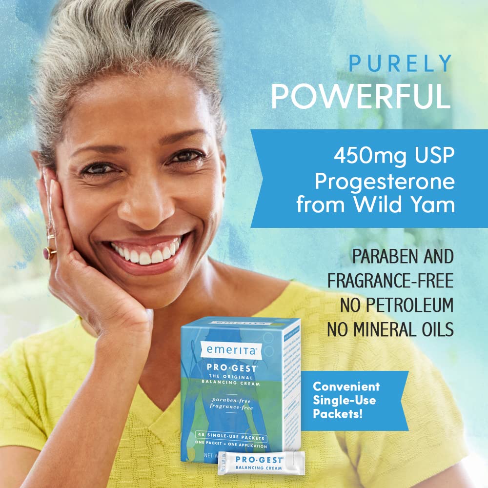 Emerita, Pro-Gest Paraben Free, 48 Count Emerita