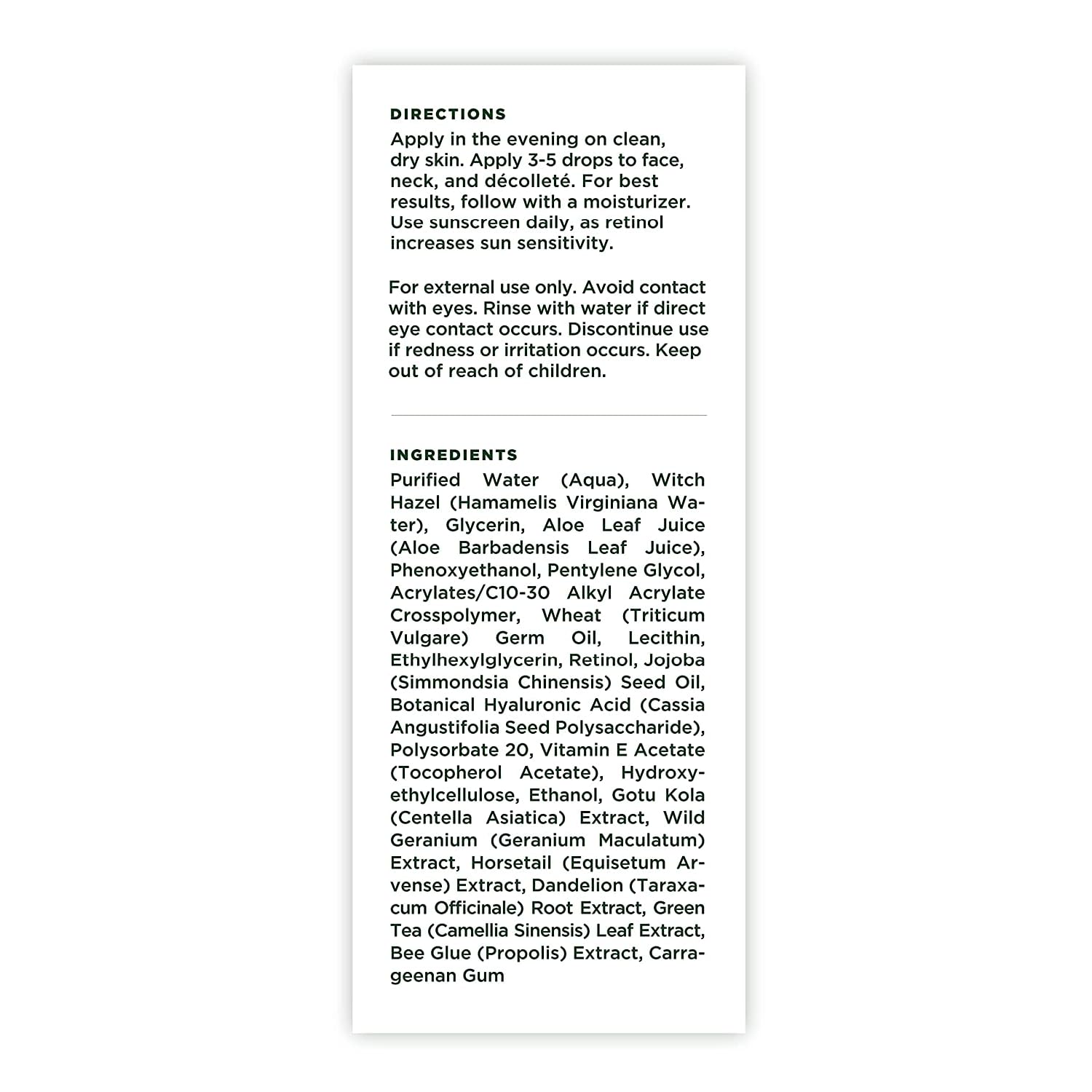 Retinol Serum, 2oz, 2pk Tree of Life Beauty