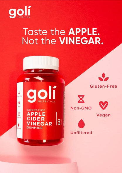 Goli Nutrition Goli nutrition World's First Apple Cider Vinegar Gummies 60 Count, 60 Count