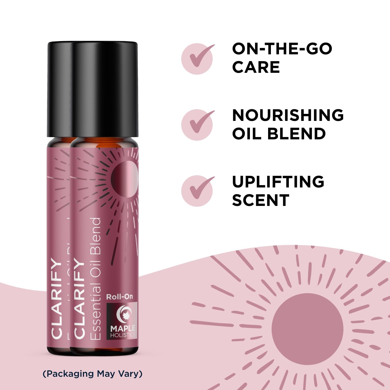 Headache Essential Oil Roll On - Clarify Essential Oil Blend Headache Roll On with Aromatherapy Oils Maple Holistics