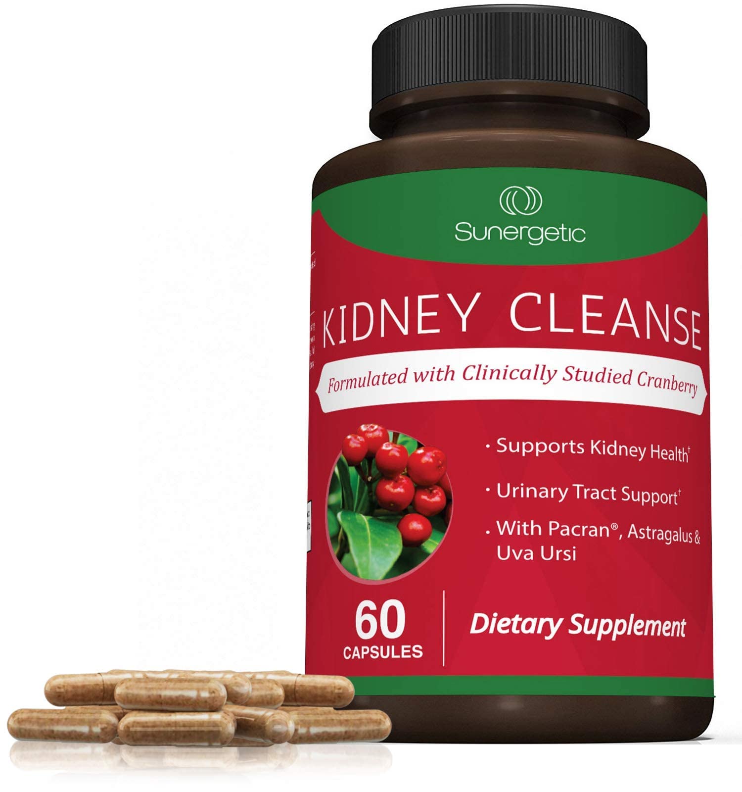 Premium Kidney Cleanse Supplement – Powerful Kidney Support Formula with Cranberry Sunergetic