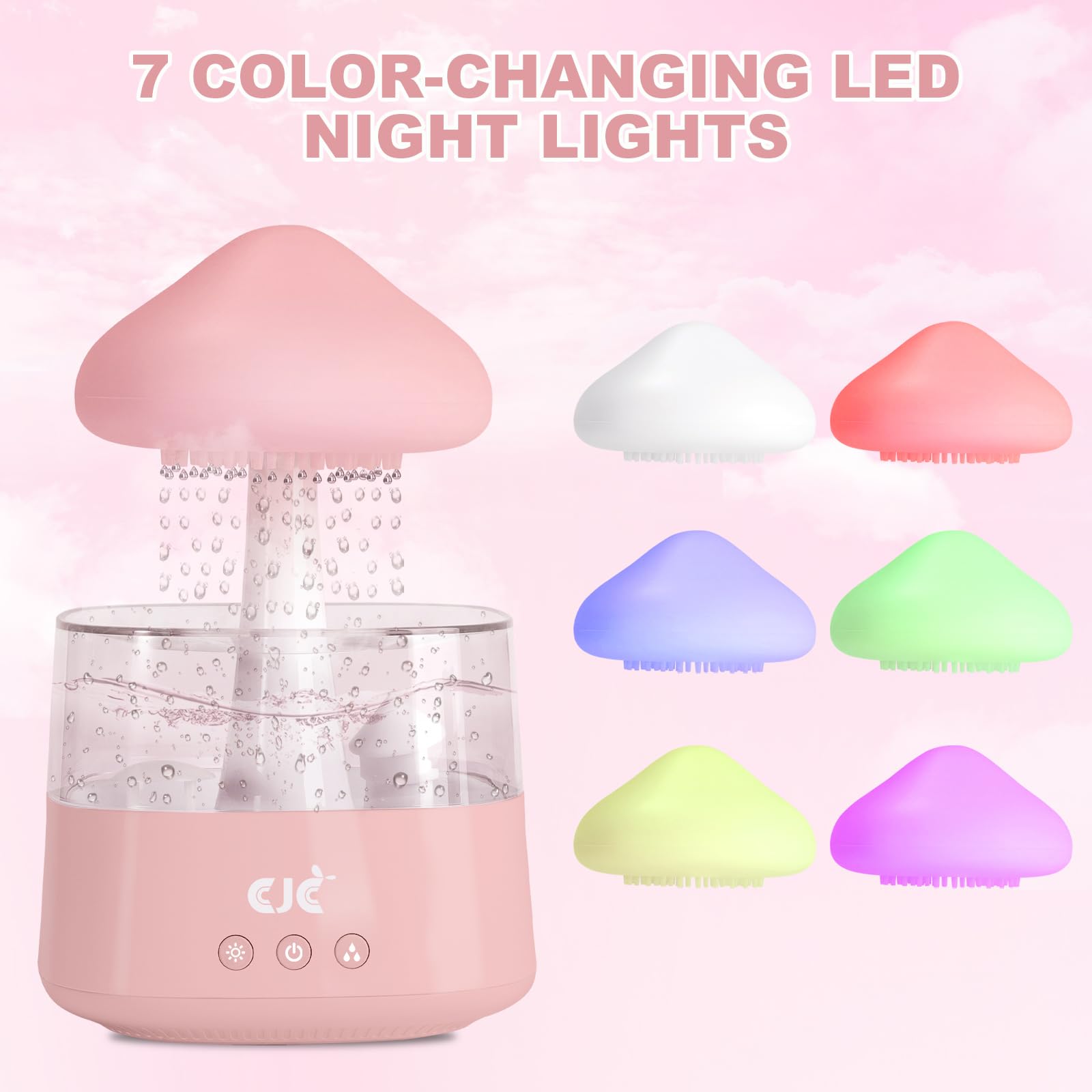 Humidifiers for Bedroom, 7 Color-Changing Led Night Lights, Aromatherapy Essential Oil cjc