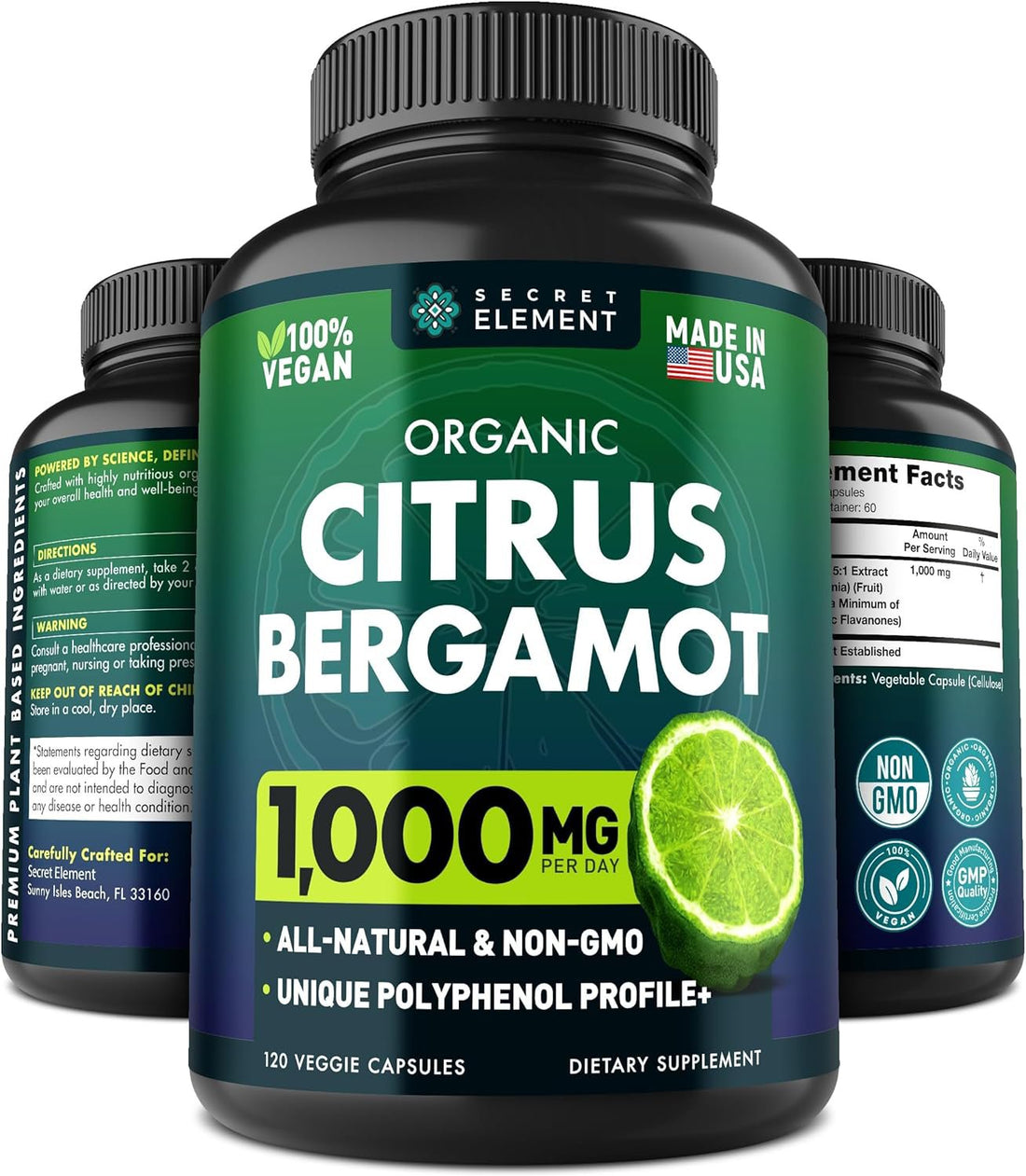 Citrus Bergamot Extract 1000mg - Organic Citrus Bergamot Supplement