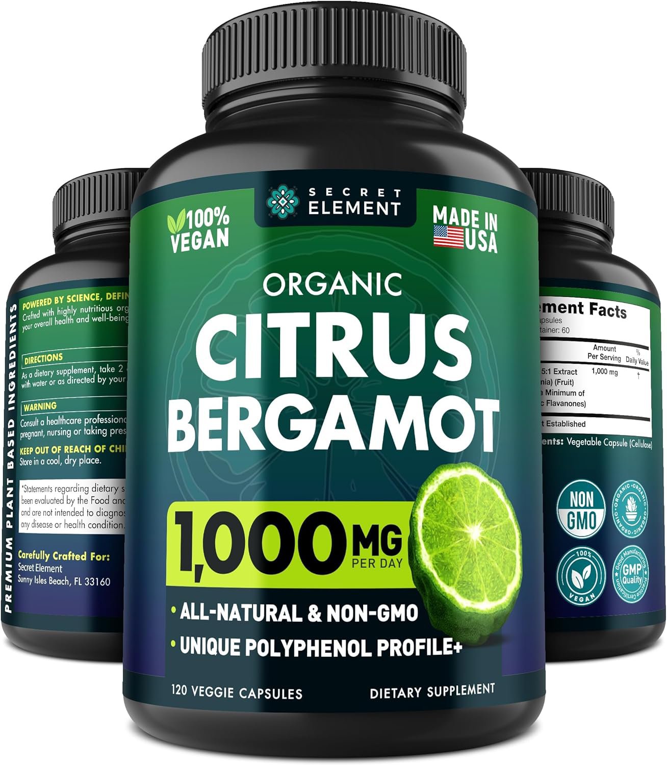 Citrus Bergamot Extract 1000mg - Organic Citrus Bergamot Supplement