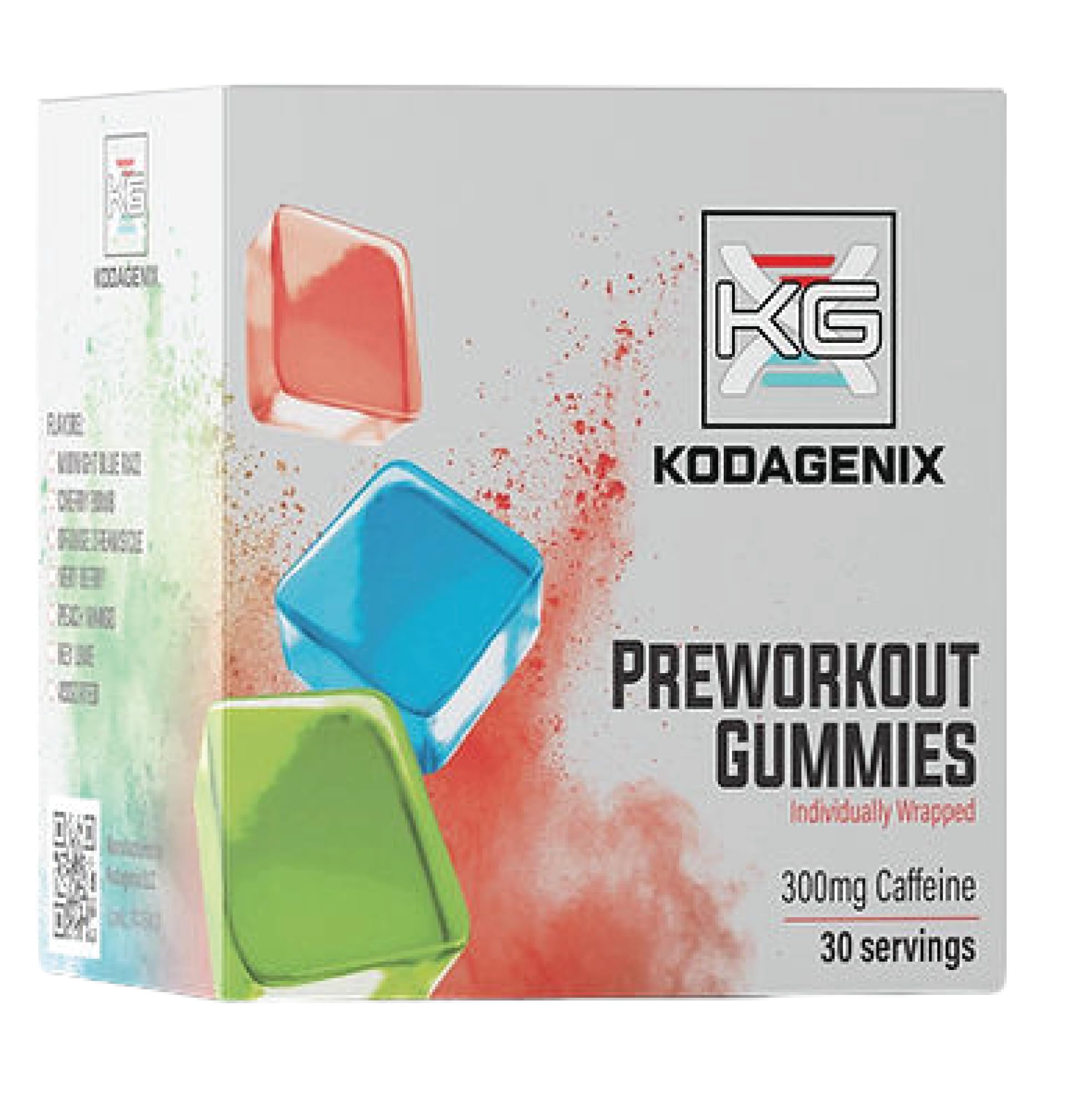 Kodagenix Pre Workout Gummies for Men and Women with Caffeine, L-Citrulline and Beta