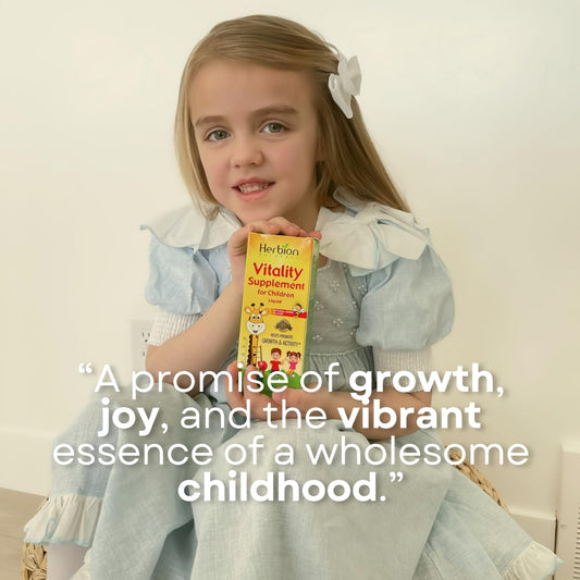 Herbion Naturals Vitality Supplement Syrup for Children, Promotes Growth and Appetite