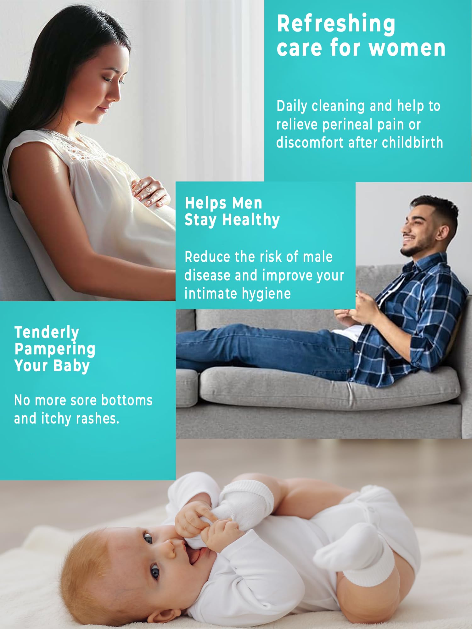 Peri Bottle , Squeeze-Free Portable Bidet for Postpartum Essentials, Peri Bottles for Feminine Hygiene TICALBAK