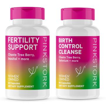 Pink Stork Fertility Supplement for Women + Birth Control Cleanse, Hormone Balance for Women, Vitex