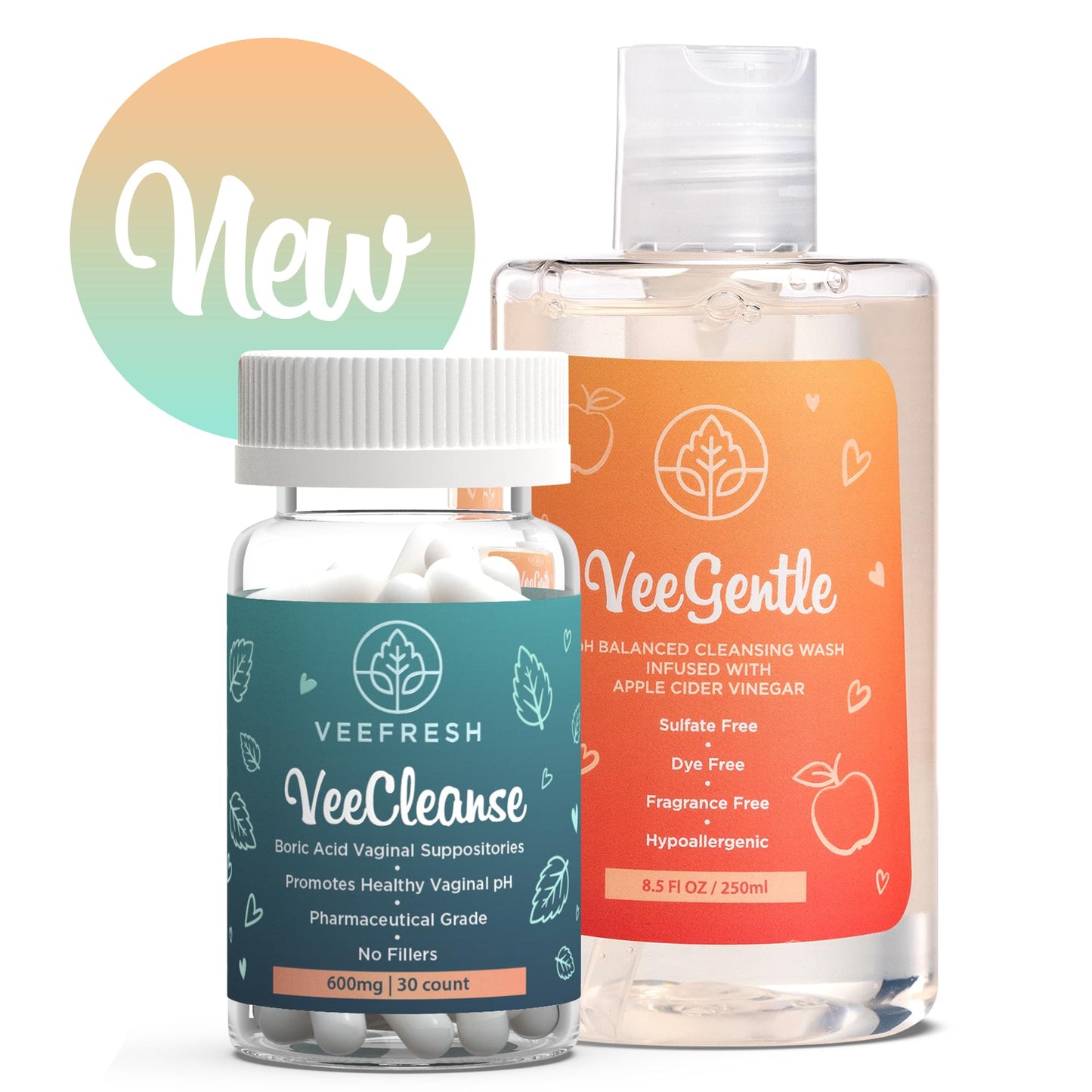 VeePower Lite - Vaginal Health Bundle - Control and Prevent Vaginal Odor - Includes VeeGentle