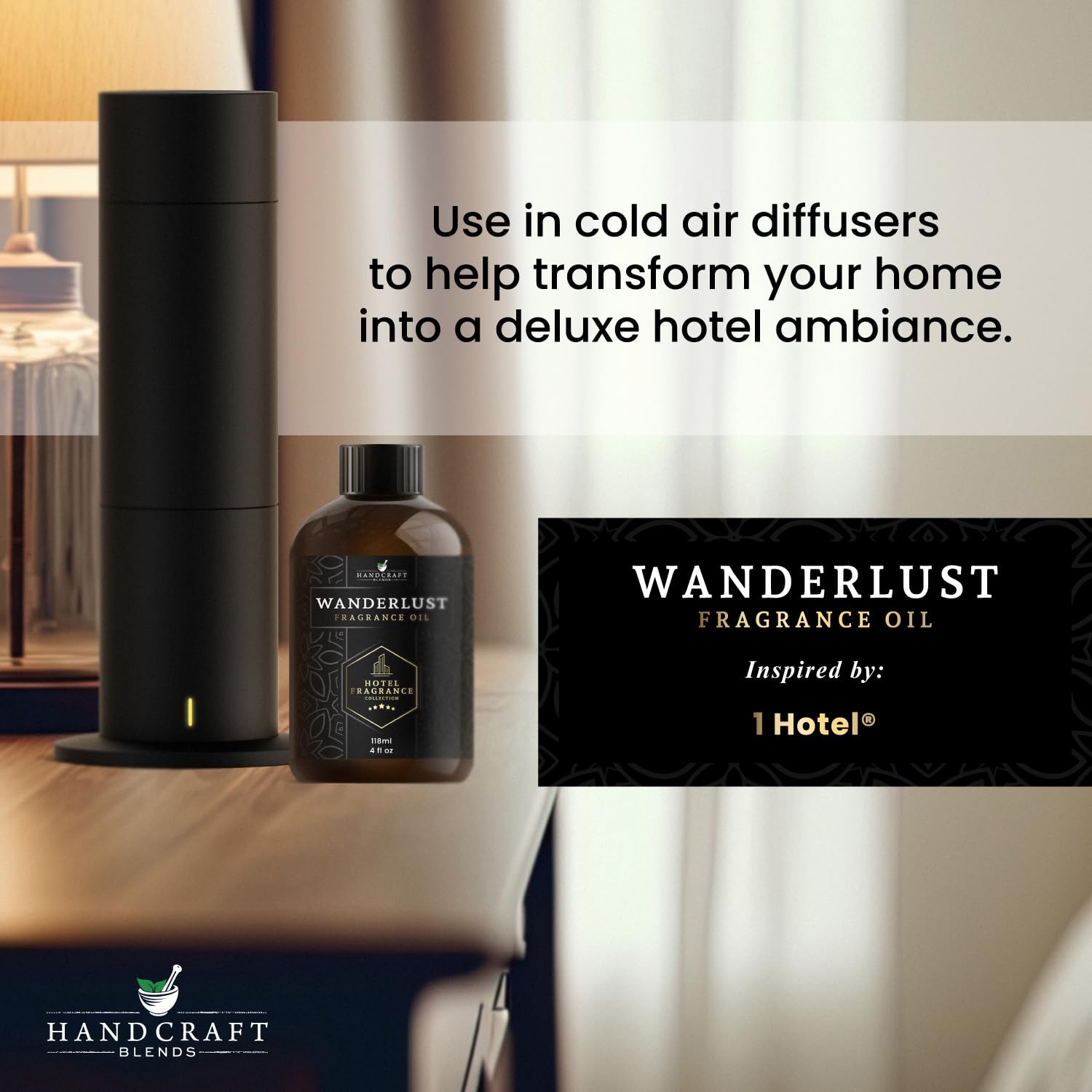 Handcraft Blends Hotel Fragrance Oil Wanderlust Scent – Luxury Hotel Collection Diffuser Oil Scents Handcraft Blends