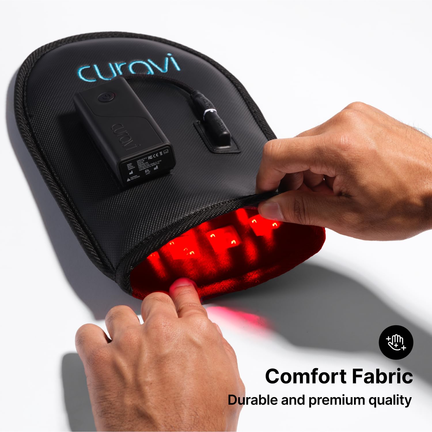 CURAVI Wellness Glove - Enhanced Comfort & Support for Hands and Wrists with Advanced Red CURAVI