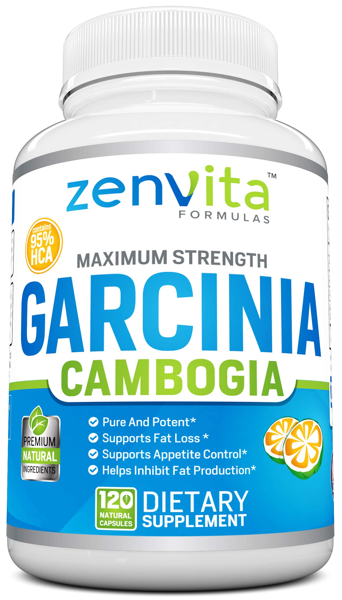 ZenVita Formulas 100% Pure Garcinia Cambogia Extract with 95% HCA - 120 Capsules