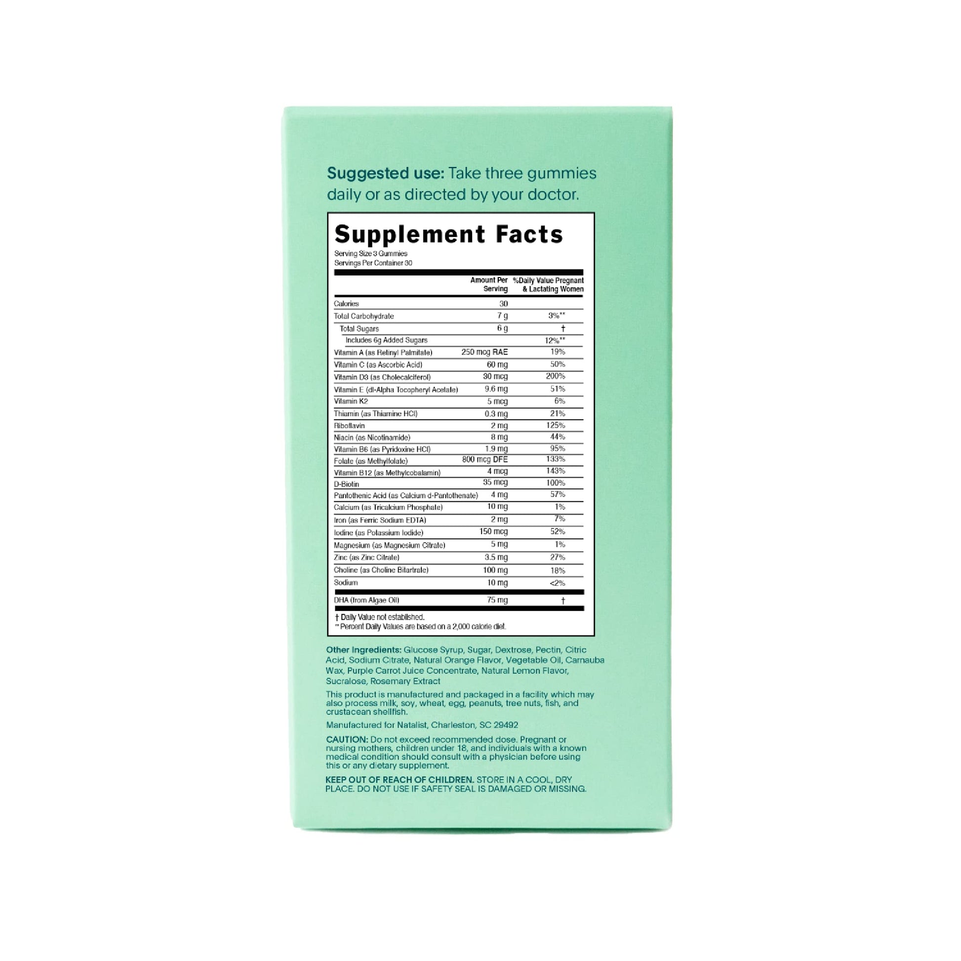 NATALIST Daily Immune Preconception & Pregnancy Gummy Bundle Prenatal Gummies 90 Count NATALIST