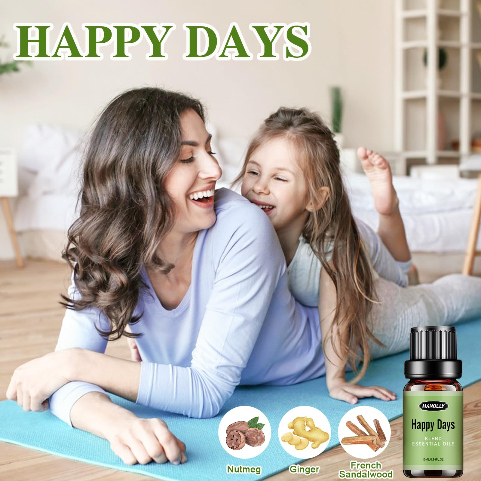 Essential Oils Blend Set, Fragrance Oil Aromatherapy Essential Oils Kit for Diffuser (6x10ML) Hanolly