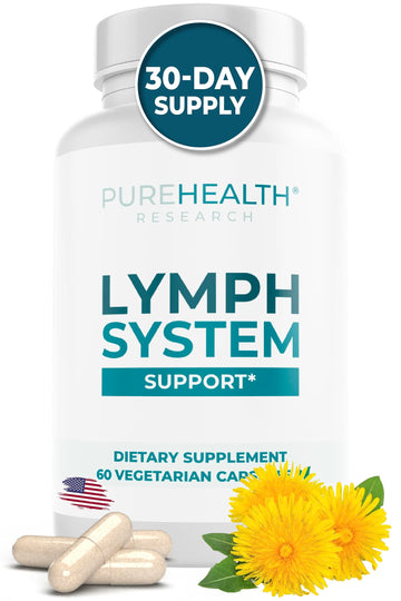 PUREHEALTH RESEARCH Lymph System Support Supplement - Lymphatic Drainage Supplement