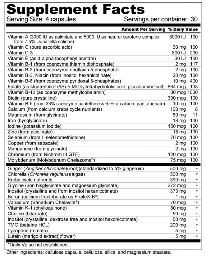 Wellness Resources Daily Prenatal Multi Vitamin - High Absorption Methyl Folate, Coenzyme B Vitamins Wellness Resources
