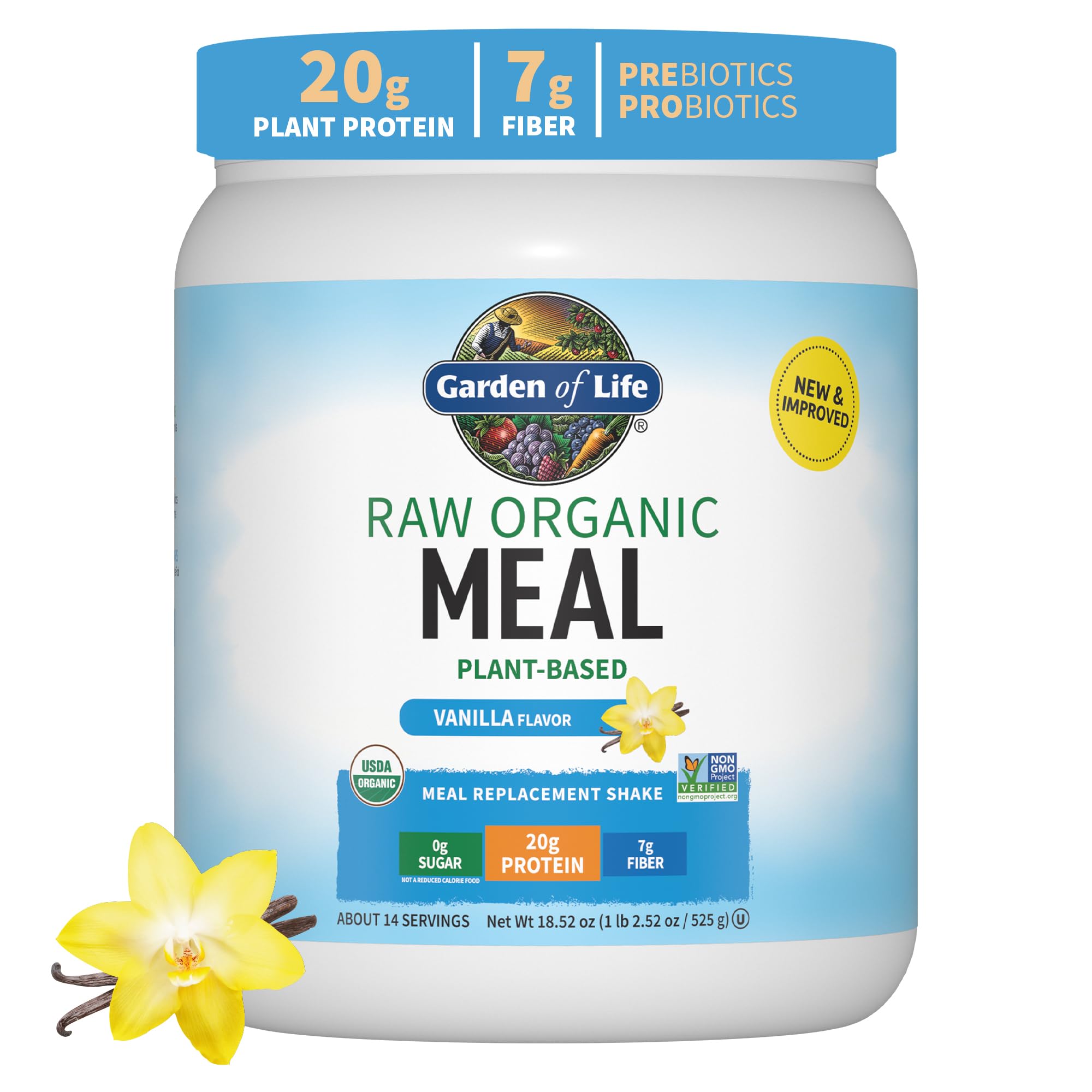 Garden of Life Vegan Protein Powder - Raw Organic Meal Replacement