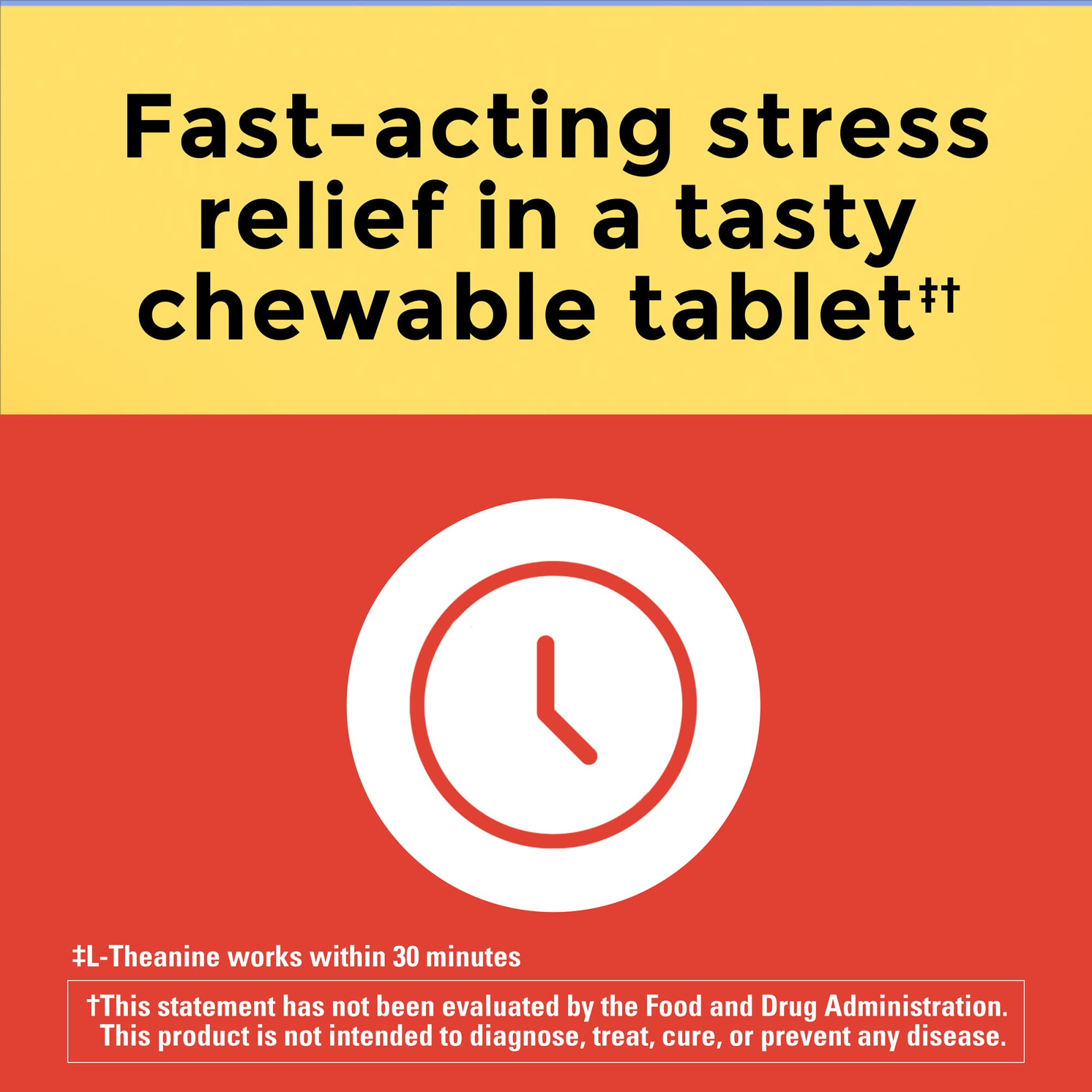 Nature Made Chewable L Theanine 200mg, L-Theanine Supplement for Stress Relief Nature Made