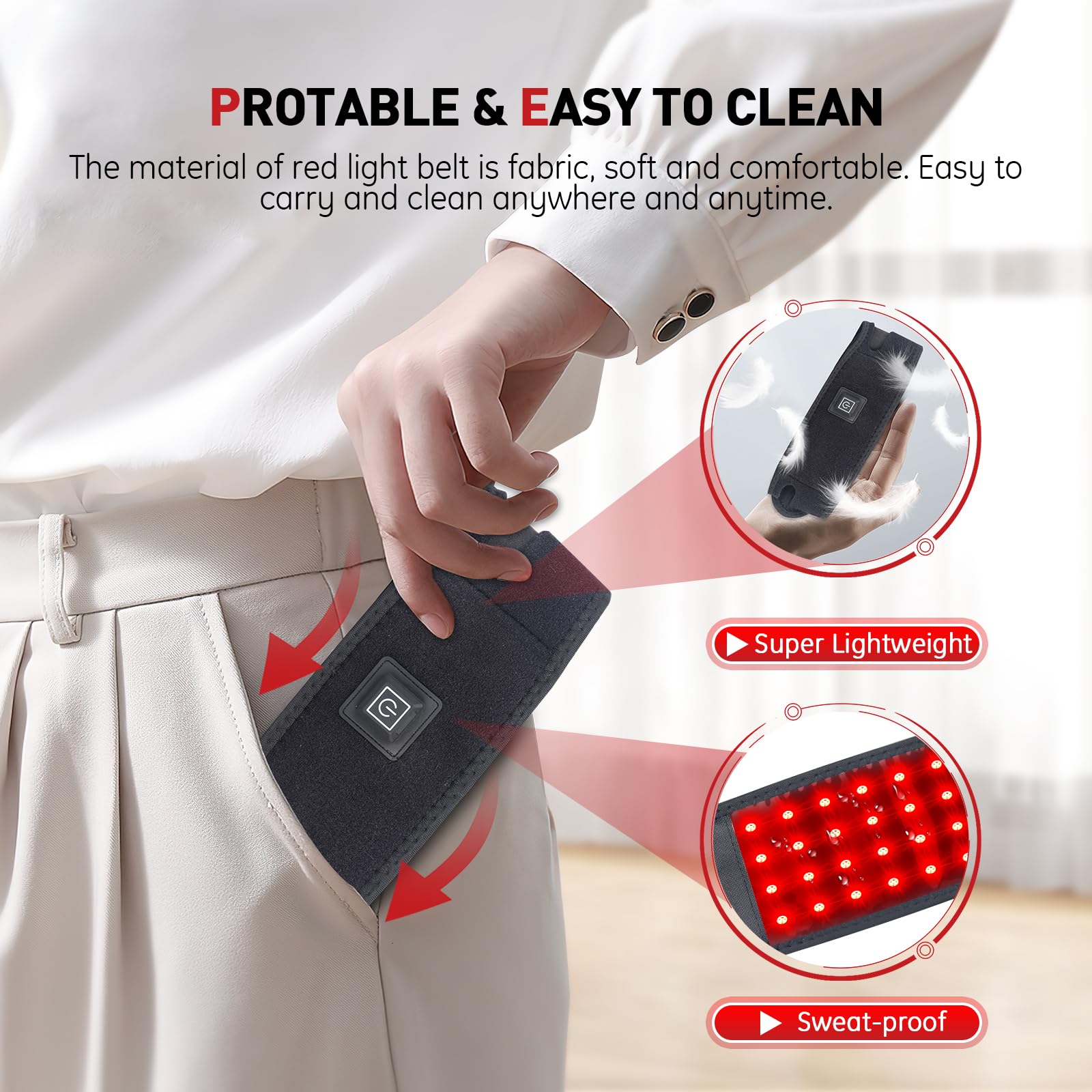 Rikimxin Red Light Therapy for Neck, 660nm Red Light and 850nm Near Infrared Light Therapy Pad Rikimxin