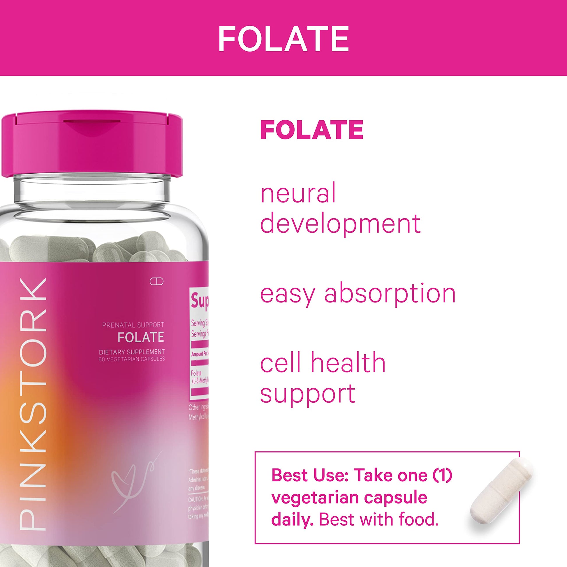 Pink Stork Ultimate Prenatal Vitamin Trio: Total Prenatal + Pro + Folate, Pregnancy Probiotic for Women Pink Stork