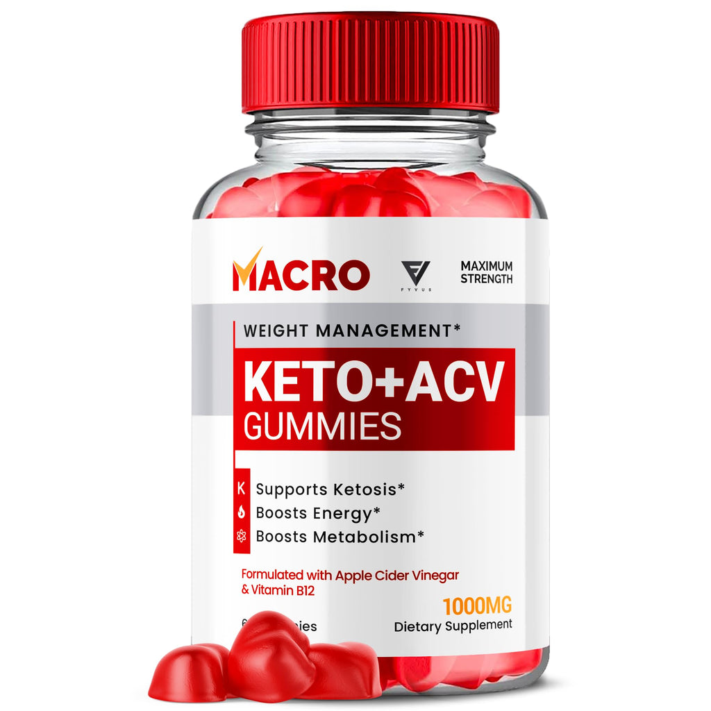 Macro Keto ACV Gummies Advanced Apple Cider Vinegar Vitamin Supplement Fyvus