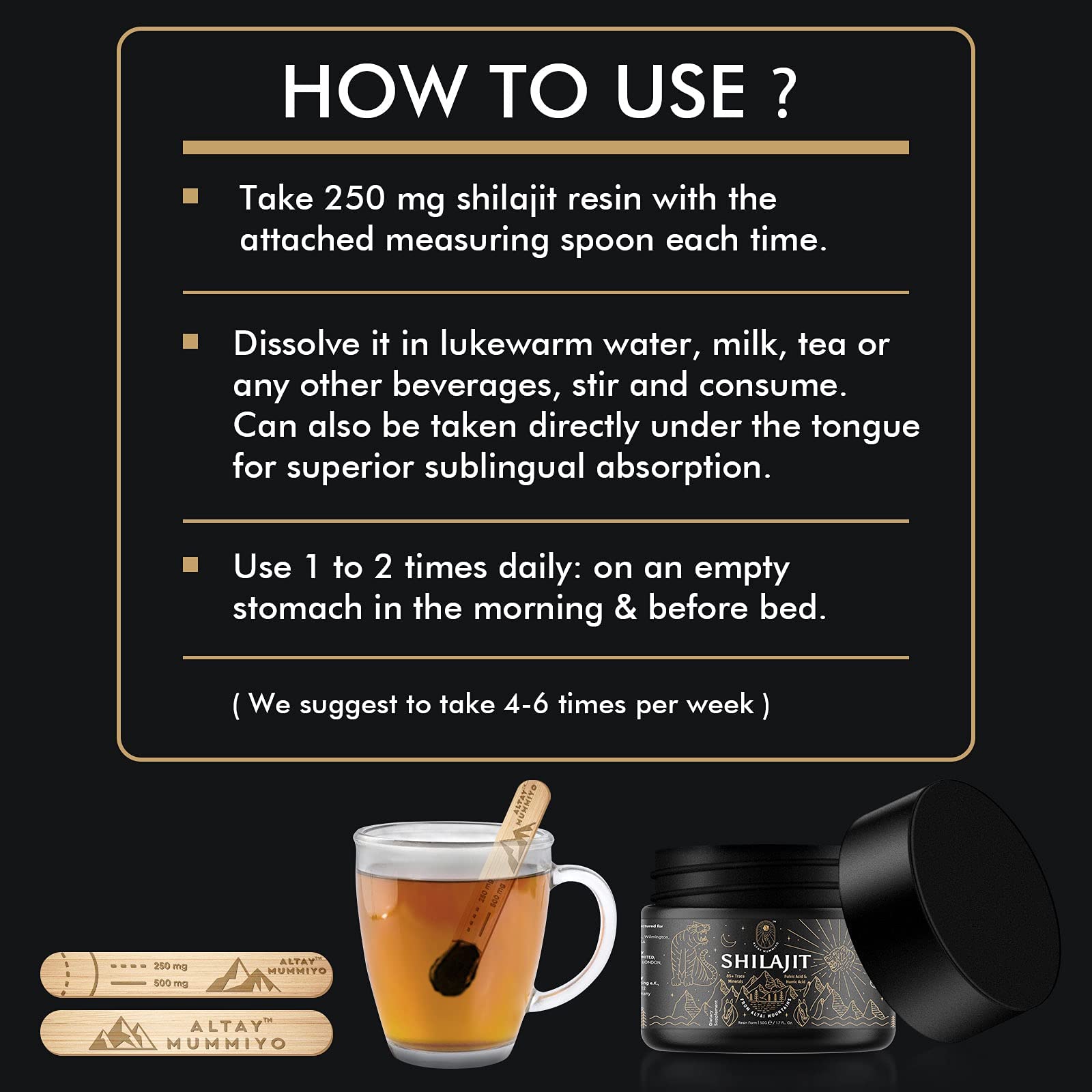 Shilajit Resin with Fulvic Acid & Trace Minerals, Original Siberian Pure Shilajit with 85+ Humic ALTAY MUMMIYO