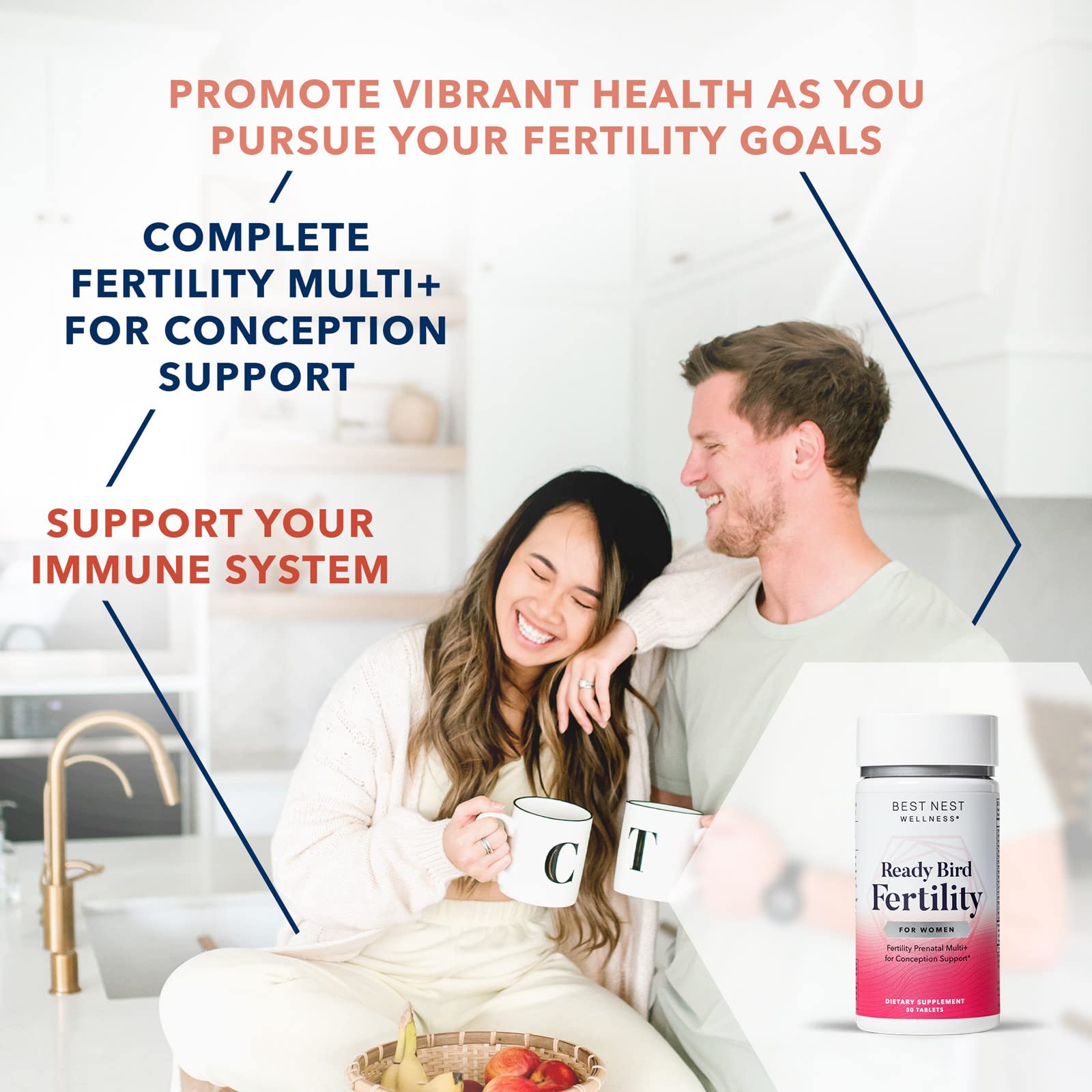 Best Nest Ready Bird Women's Fertility Vitamins, Conception Supplement & Prenatal Multivitamin Best Nest Wellness