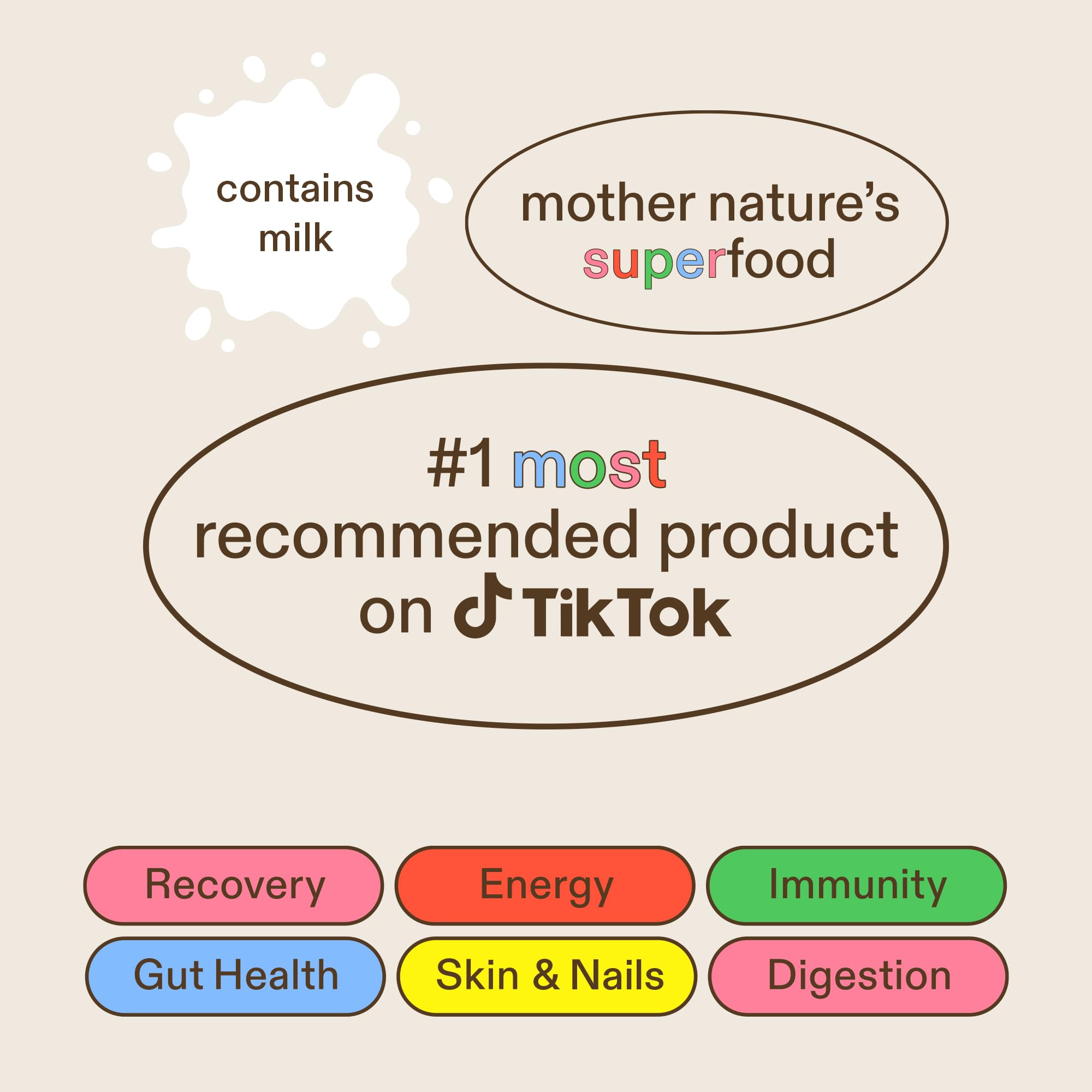 Colostrum Supplement for Gut Health, Hair Growth, Beauty and Immune Support Miracle Moo