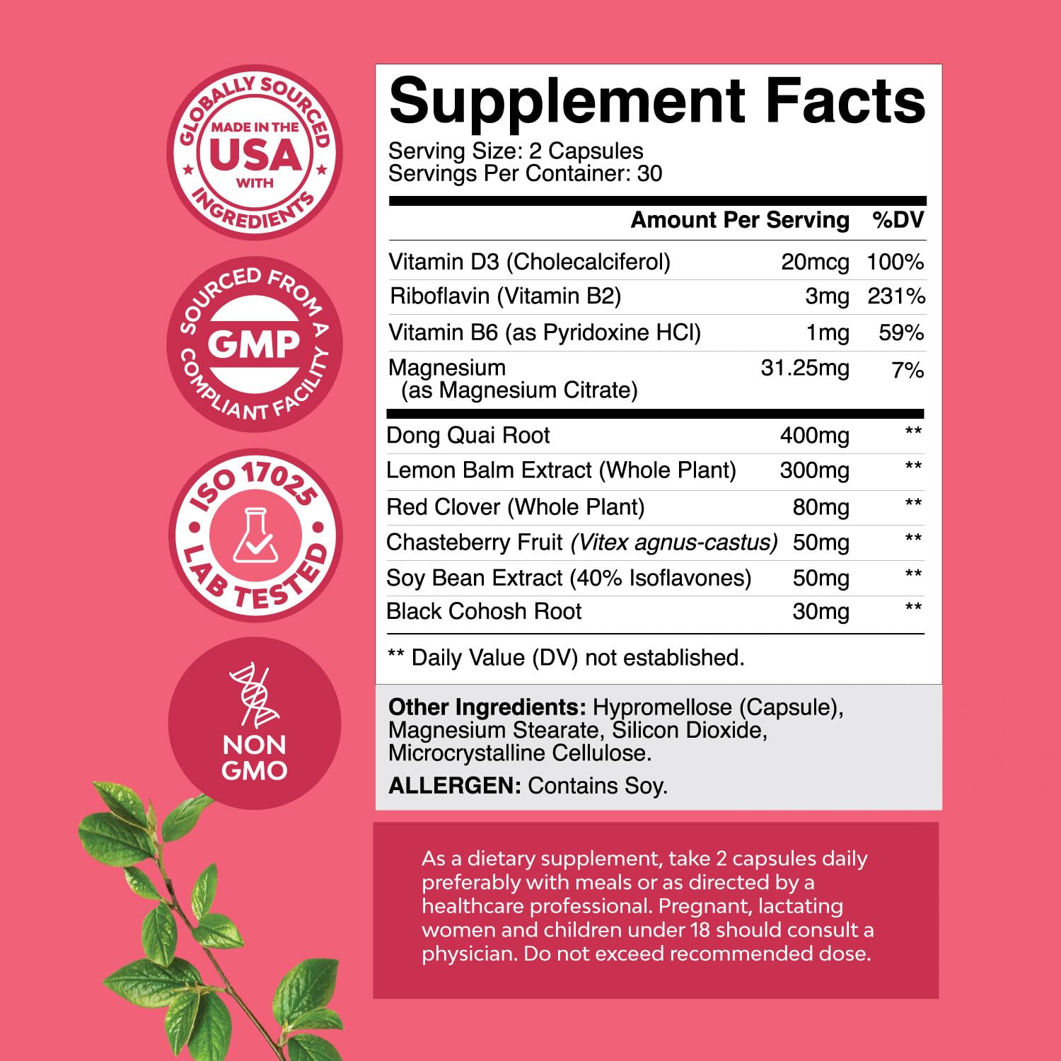 Natures Craft Bundle of Herbal Menopause Supplement and Extra Strength Saw Palmetto for Women Natures Craft