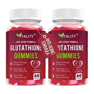 2 Pack Glutathione Gummies | with Marine Collagen | 1050mg per Serving | Antioxidant Support