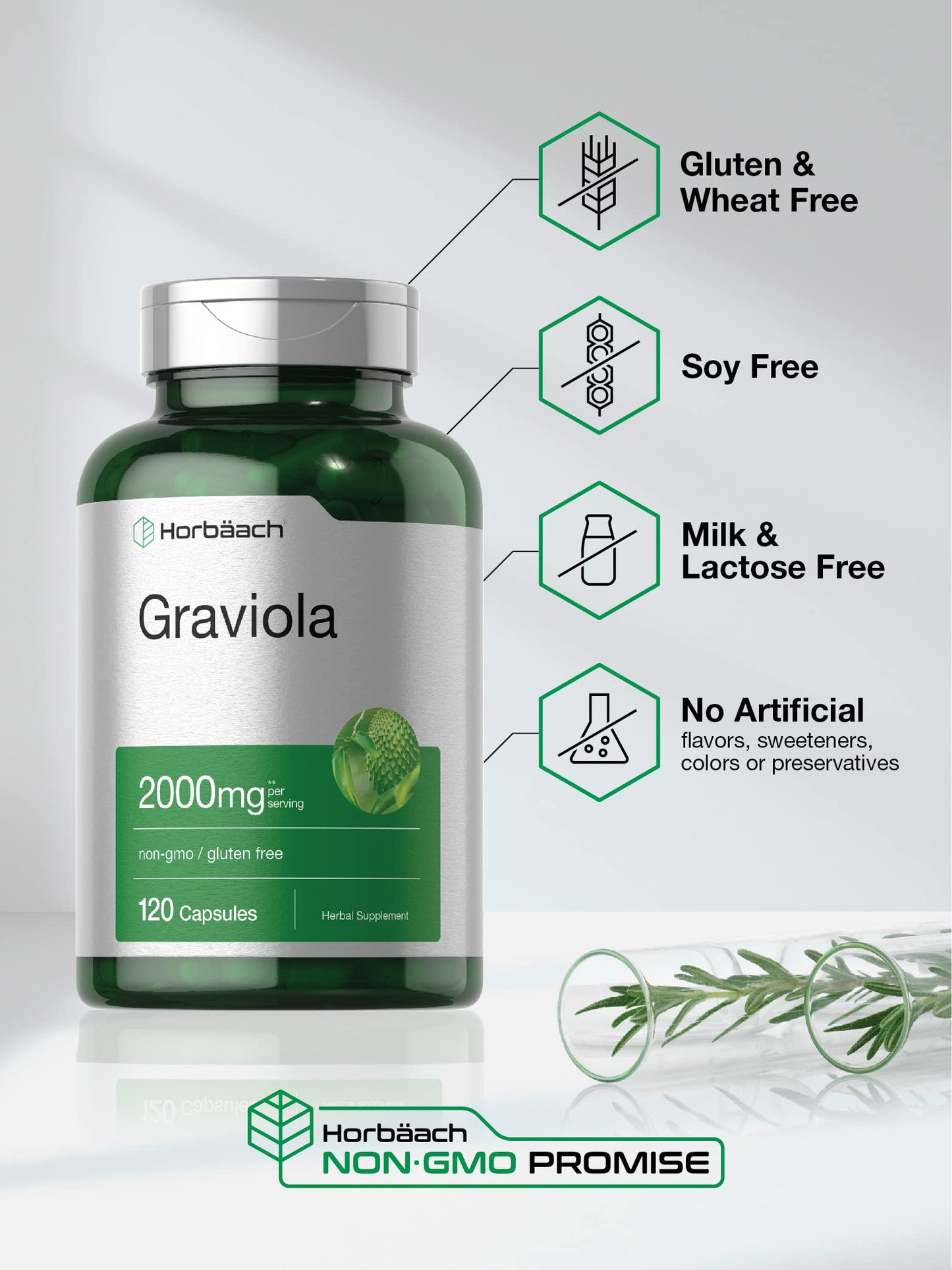 Graviola Extract 2000 mg 120 Capsules With Graviola Proprietary Blend Ingredient