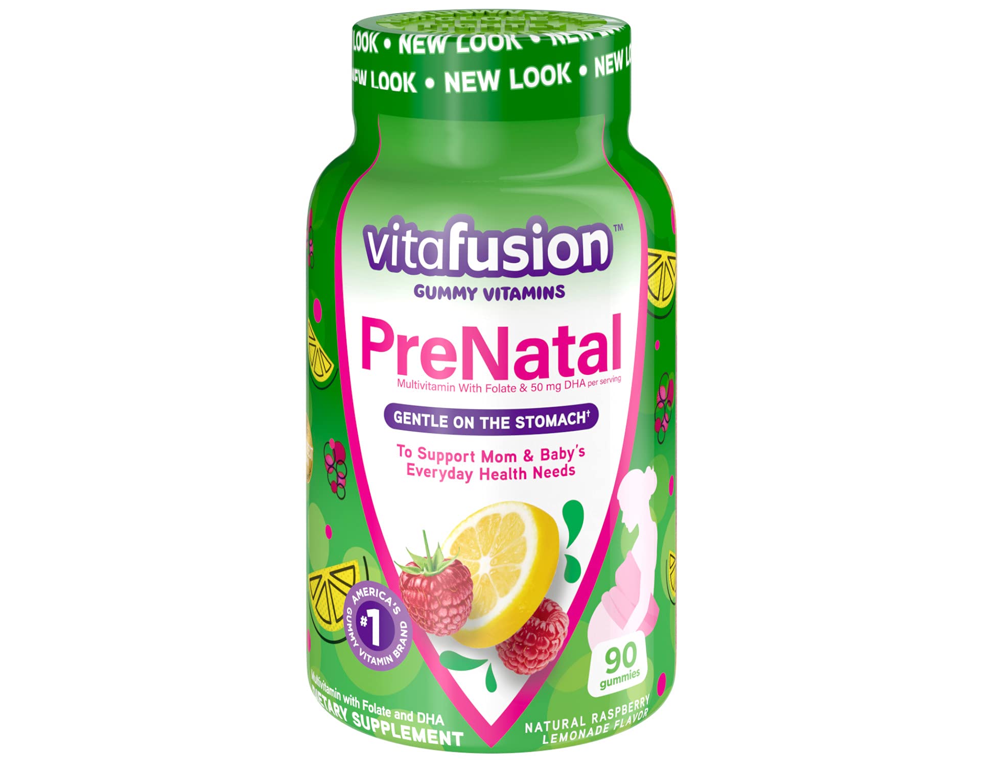 VitaFusion PreNatal Adult Vitamins, Natural Lemon, Raspberry & Lemonade Flavors Vitafusion