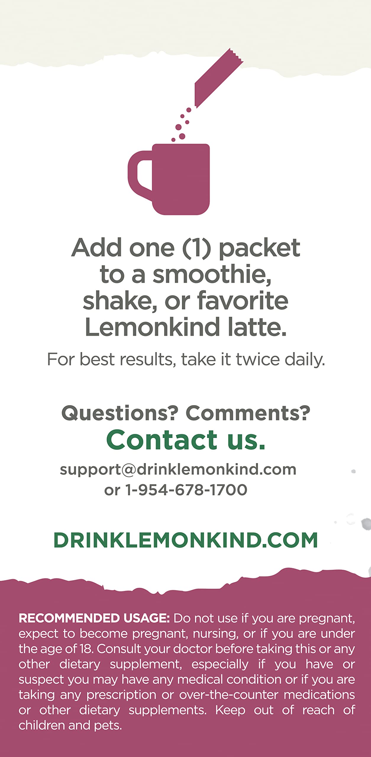 LEMONKIND Organic Zero Calorie Control - Healthy Supplement for Controling Snacking LEMONKIND