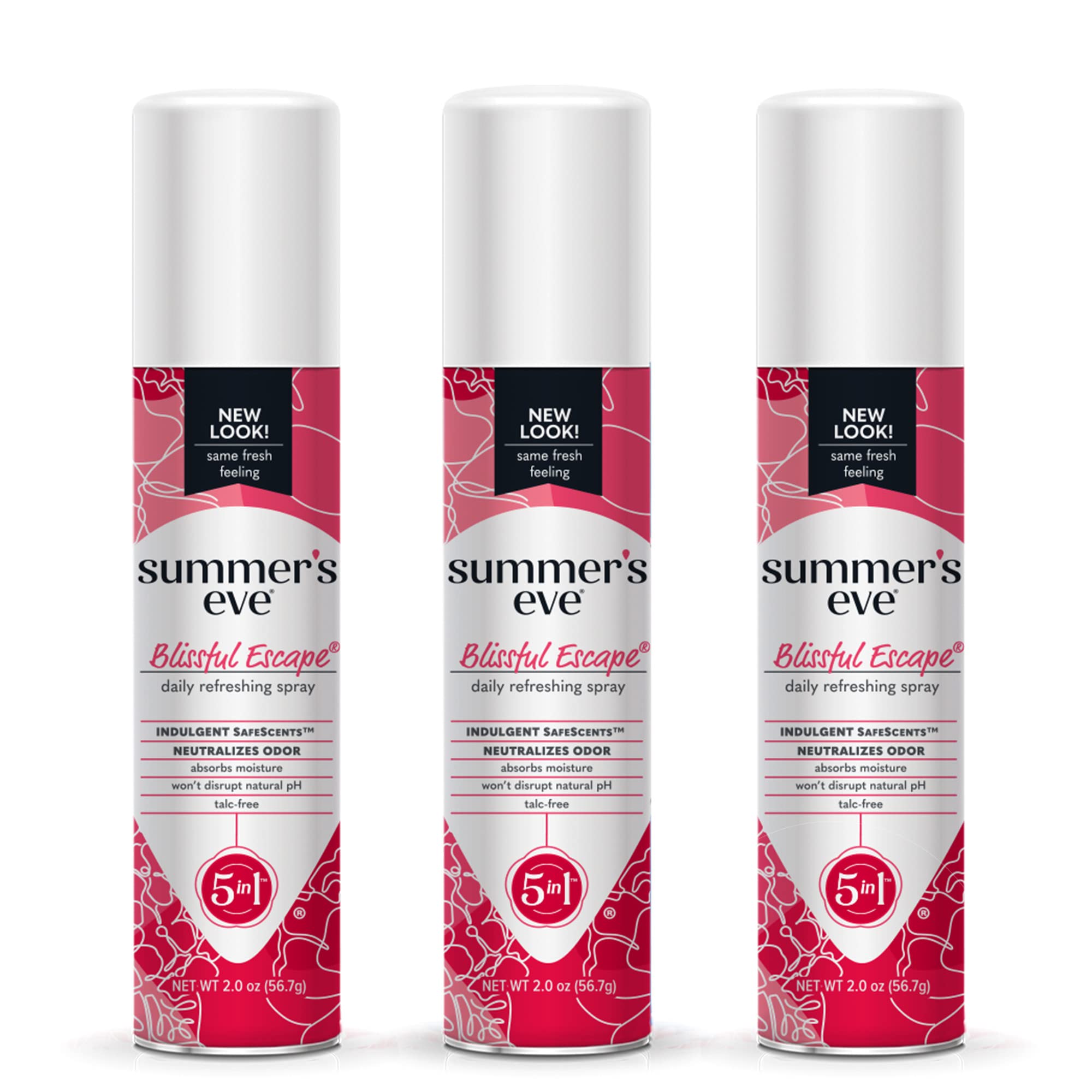 Summer's Eve Blissful Escape Daily Refreshing Feminine Spray, 2 oz, 3 Pack Summer's Eve
