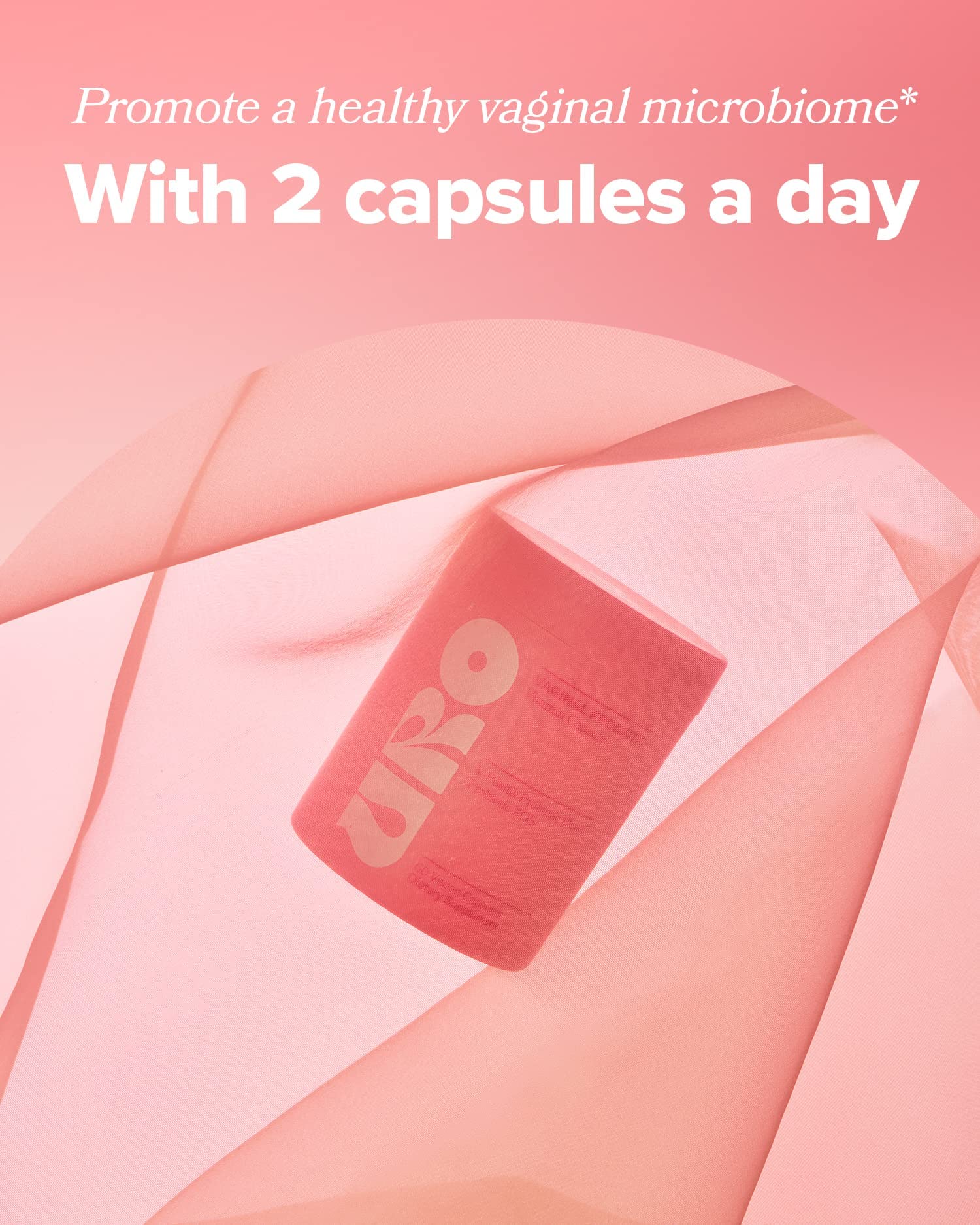 URO Vaginal Probiotics for Women pH Balance with Prebiotics & Lactobacillus Probiotic Blend O Positiv