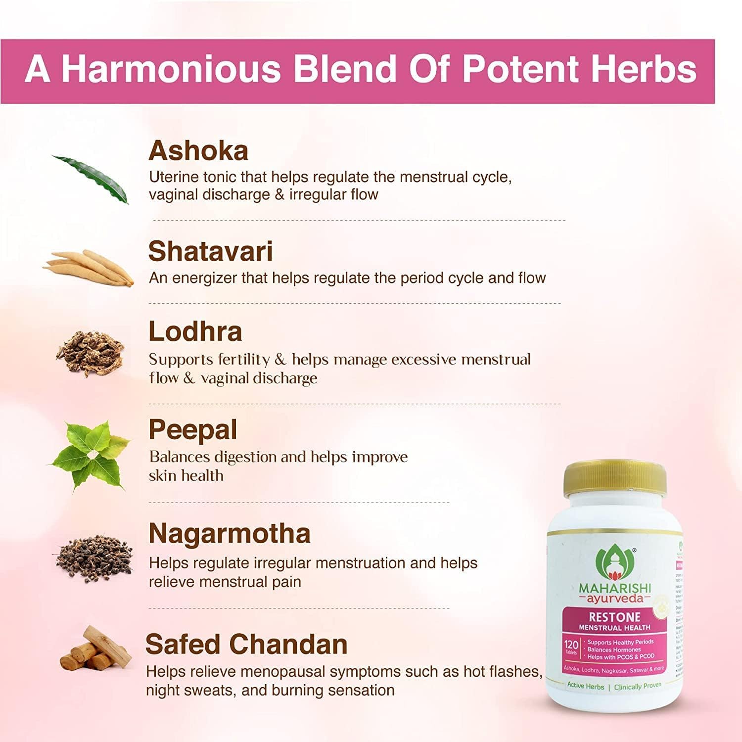 OTAA Ayurveda Restone Tablets | Shatavari PCOD PCOS Supplements for Women | Supports Healthy Periods Generic