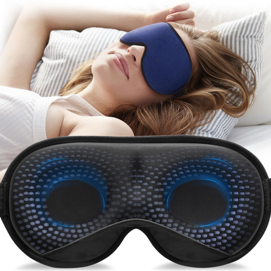 YFONG Weighted Sleep Mask, Women Men 3D Eye Mask Blocking Lights