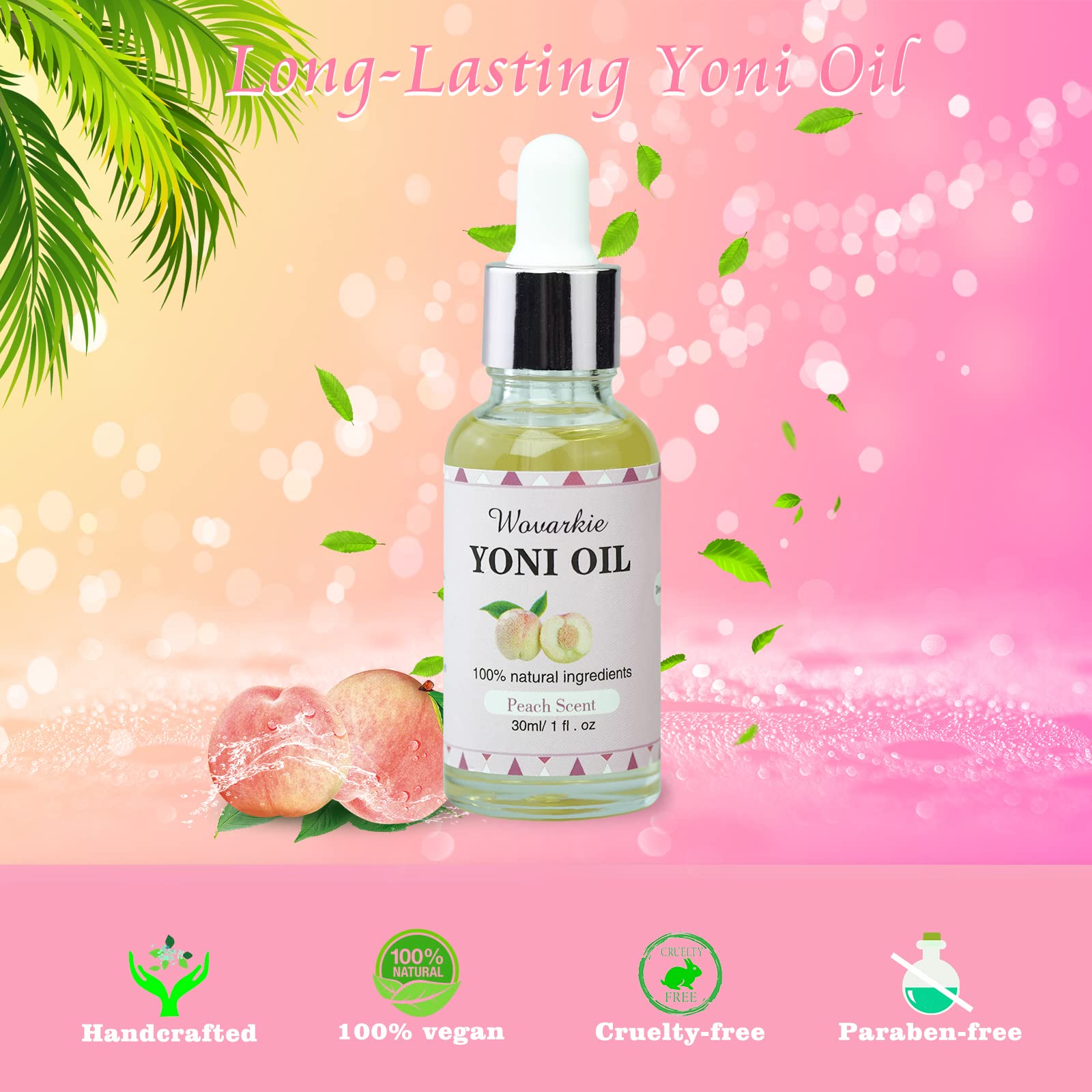 2 Packs Yoni Oil for Women, 1 fl oz/30 ml Feminine Oil Intimate Deodorant for Women, Eliminates Odor Wovarkie