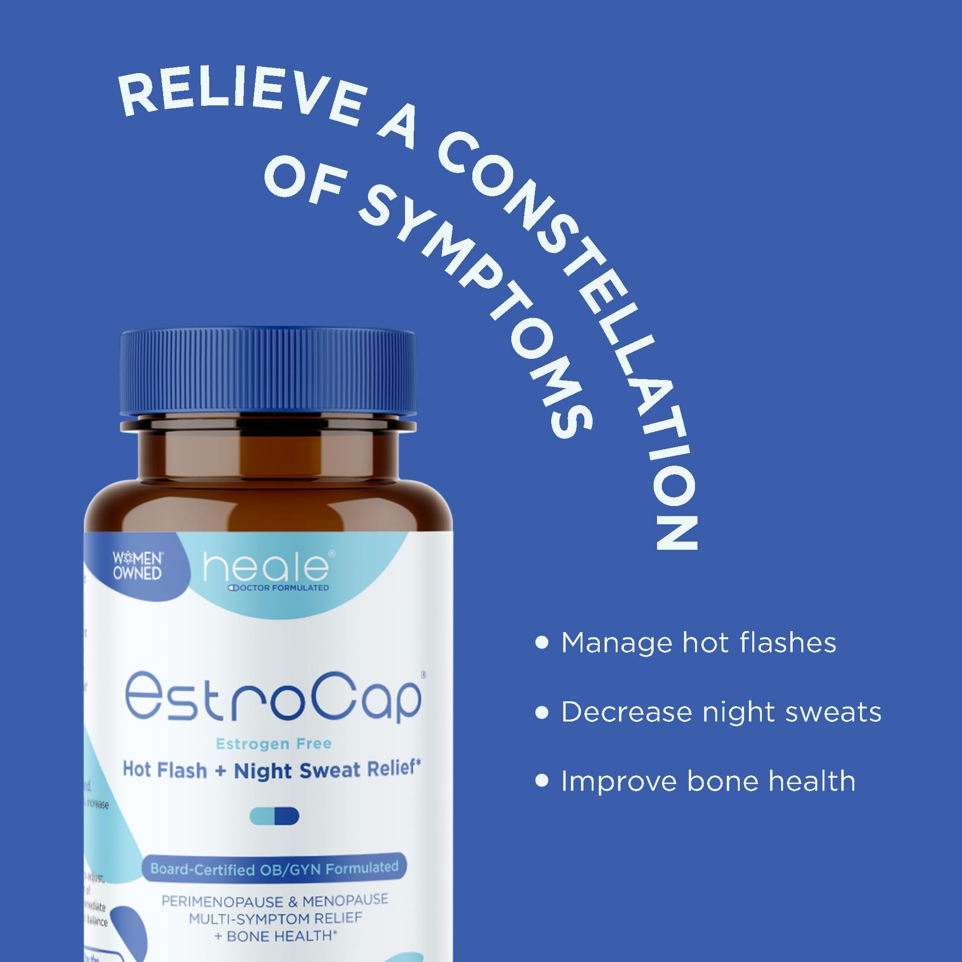 Estrocap by Heale Health Menopause Supplements for Women - Menopausal Relief Vitamins EstroCap